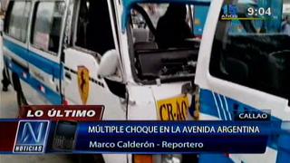 Callao: Cuádruple choque en la Av. Argentina dejó 15 heridos