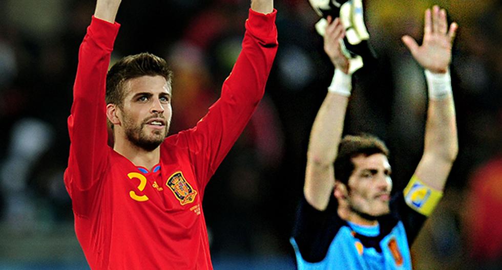 Gerard Pique mostró su apoyo a Iker Casillas. (Foto: Getty Images)