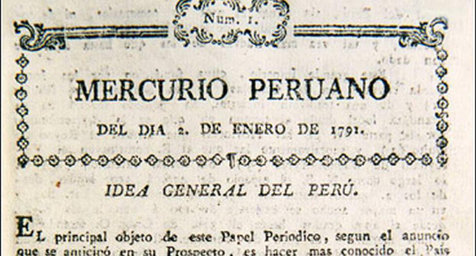 Un día como hoy, en 1791, apareció 'El Mercurio Peruano' (Foto: Wikimedia)