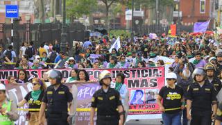 Cercado de Lima: así se desarrolla la marcha contra la violencia a la mujer