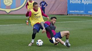 Neymar superó molestia muscular y entrenó con Barcelona [FOTOS]