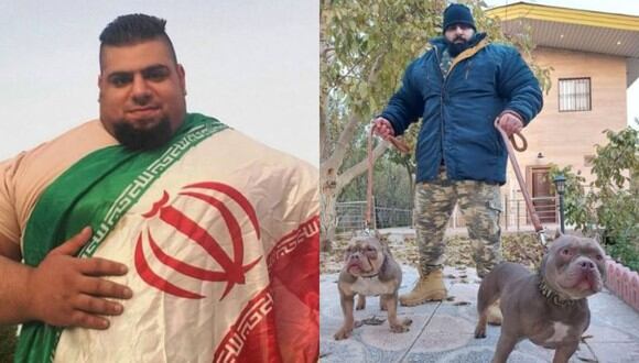 Sajad Gharibi fue bautizado como el 'Hulk iraní' en 2016 cuando se hicieron virales fotos suyas que muchos pensaron eran trucadas. (Foto: sajadgharibiofficial/composición)