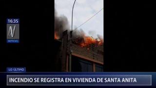Santa Anita: reportan incendio en vivienda de tres pisos