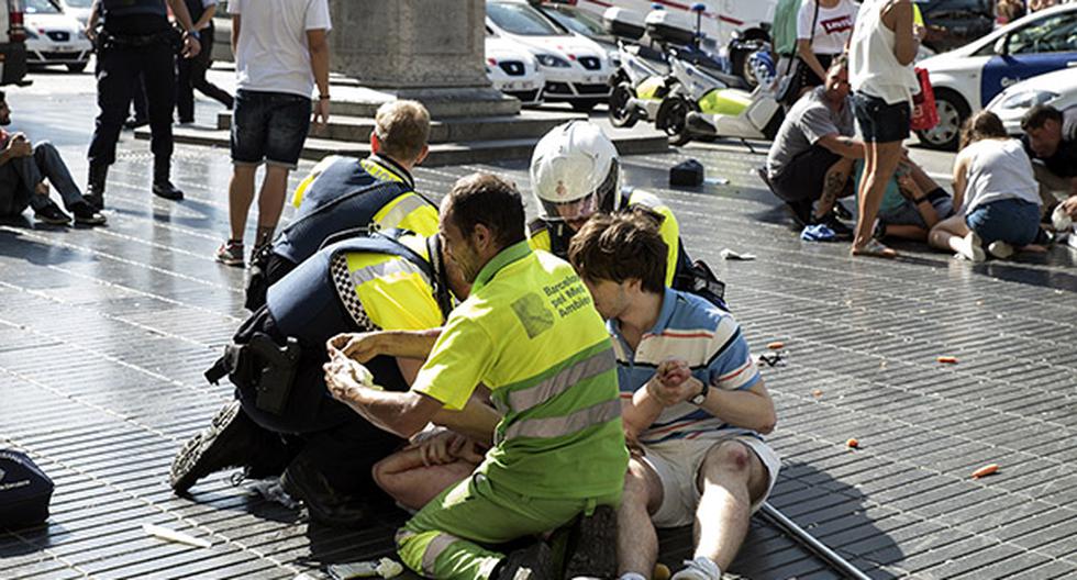 Una peruana entre los heridos del atentado terrorista en Barcelona. (EFE)