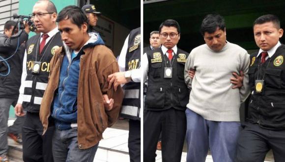 Eder Hernán Ramos Serna y Diego Jimmy Asto Pariona fueron llevados esta mañana al Ministerio Público tras permanecer en la División de Asuntos Sociales de la Policía, en el Rímac. (El Comercio)