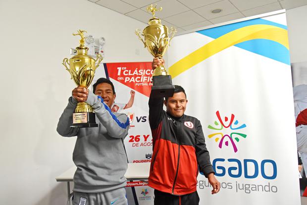 Juan Diego Vega y Luis Ramírez juegan en los equipos de Futsal Down de Alianza Lima y Universitario de Deportes respectivamente. (Foto: Legado)
