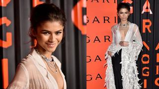 Zendaya sorprende con un look con detalles en 3D durante el NYFW 2020 | FOTOS