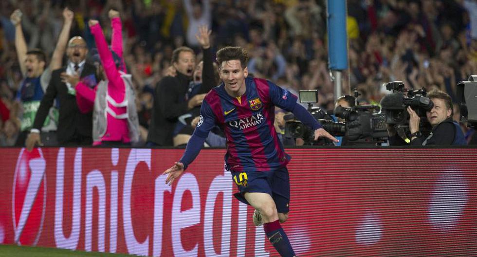Lionel Messi celebra el primer gol del partido (Foto EFE)