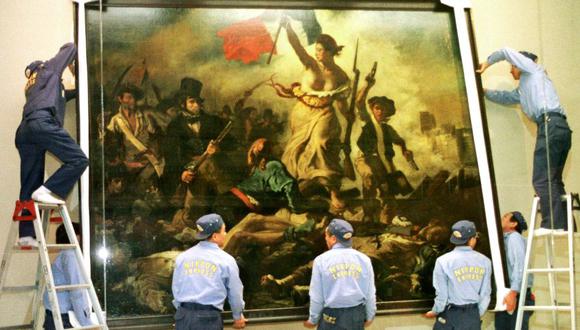 Facebook censura los pechos del famoso cuadro "La Libertad guiando al pueblo". (Foto: AP)
