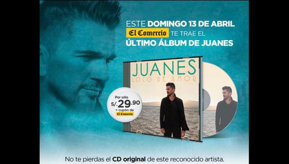 El Comercio trae último disco de Juanes a un precio especial