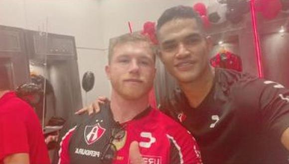Anderson Santamaría, al lado de 'Canelo Álvarez, exitoso boxeador mexicano. (Foto: Instagram)