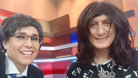 Así sorprendieron a los televidentes Verónica Linares y Federico Salazar, felices por la clasificación de Perú a Rusia 2018. (Foto: Twitter)