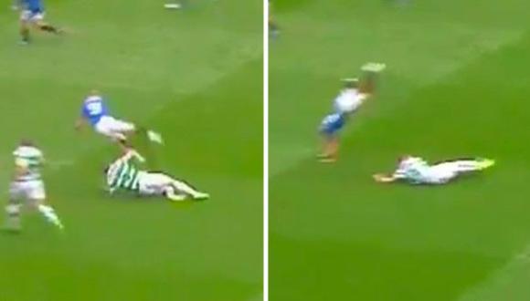 Mandan a 'volar' a futbolista de Celtic con una barrida [VIDEO]