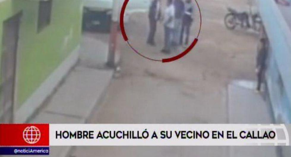 Acuchillado en el Callao. (Foto: Captura de video / América Noticias)&nbsp;