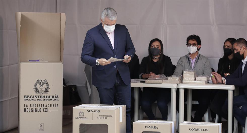 Colombia Elections 2022: Iván Duque casts his vote and highlights the  "historic milestone" of the peace seats - 24 News Recorder
