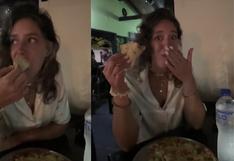 Así reaccionó una turista italiana tras probar pizza hawaiana en Colombia