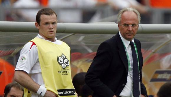 Sven-Goran Eriksson fue el entrenador de la selección de Inglaterra durante los años 2001 y 2006. Para el sueco Wayne Rooney todavía tiene fútbol para entregar en Rusia 2018. (Foto: AFP)