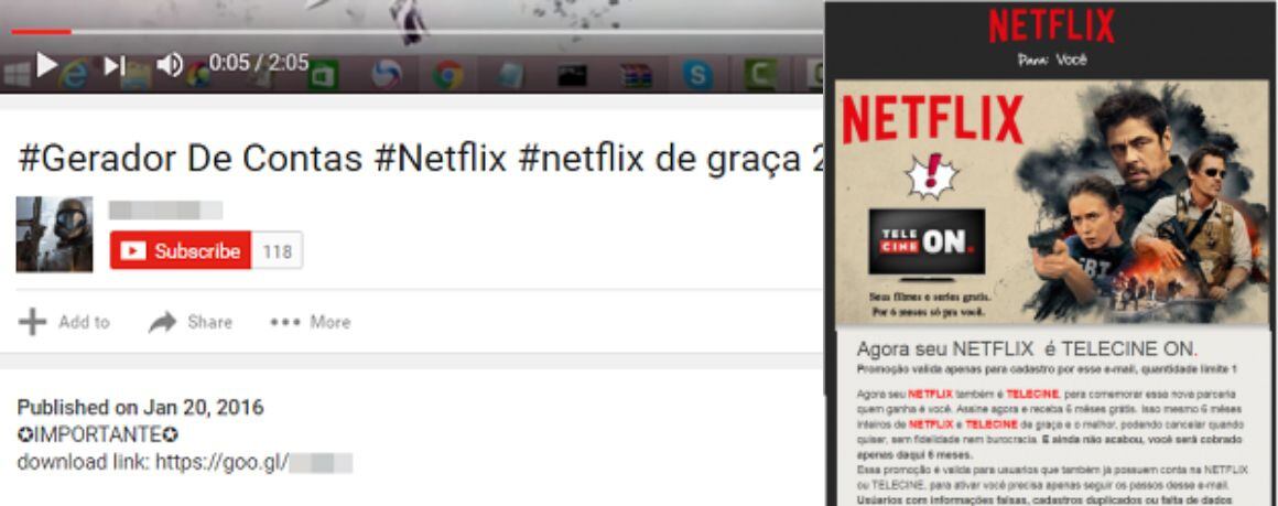 On the Internet we can find that Netflix accounts and other platforms are promoted.