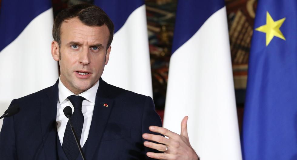 El presidente de Francia Emmanuel Macron envío un mensaje con medidas drásticas para evitar la propagación del coronavirus. (Bloomberg).