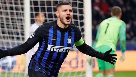 La conexión entre Politano e Icardi funcionó perfectamente y el Inter de Milán encontró el gol que le permite clasificar a octavos de final de la Champions League. (Foto: AFP)