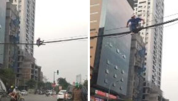 Un frustrado peatón tomó esta radical decisión en respuesta al asfixiante tráfico de su ciudad. (Foto: Viral Press en YouTube)