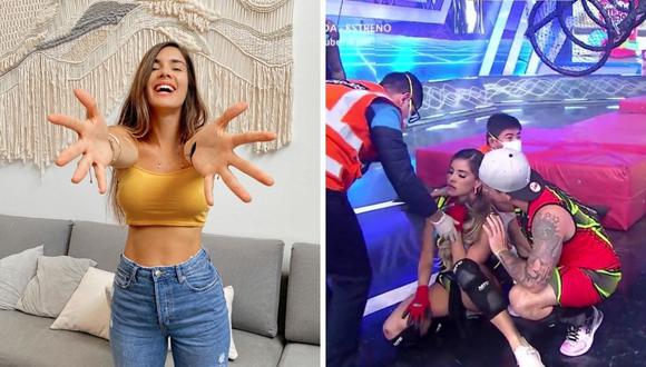 Korina Rivadeneira se enfrentaba a Allison Pastor cuando sufrió el accidente. (Composición: Instagram / captura América TV)