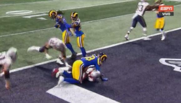Super Bowl LIII: Tom Brady provocó el primer touchdown de los Patriots | Foto: Captura