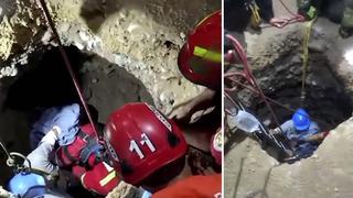 Surco: obrero quedó atrapado en un pozo durante trabajos de construcción 
