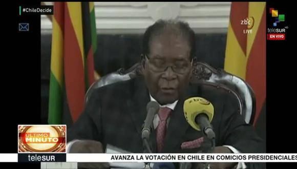 Robert Mugabe, dictador de Zimbabue. (Captura de video).