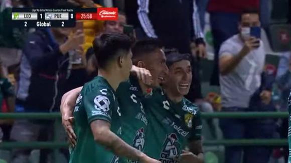 Gol de Ángel Mena para el 1-0 de León vs. Puebla por Liga MX. (Video: Claro Sports)