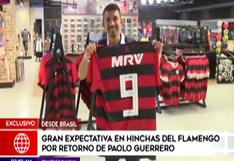 Hinchas viven con expectativa el regreso de Paolo Guerrero al Flamengo 