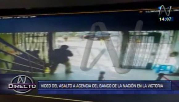 Asalto al Banco de la Nación: video muestra ingreso de ladrones