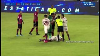 Universitario vs. Melgar: Leonardo Mifflin empujó a Urruti y generó conato de bronca en los minutos finales | VIDEO