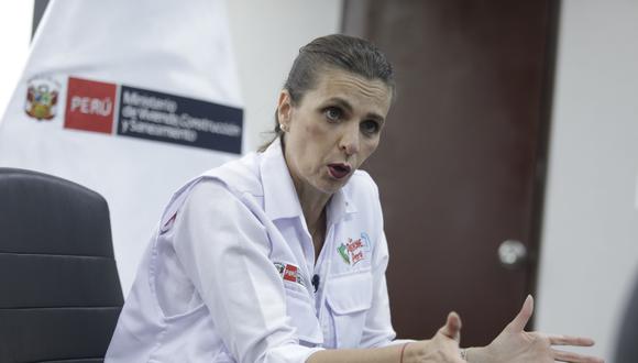 Hania Pérez de Cuéllar, ministra de Vivienda, Construcción y Saneamiento. GEC / Julio Reaño.