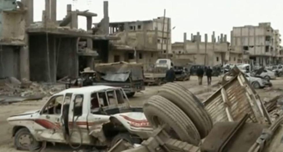 Kobane en ruinas. (Foto: CCTV / YouTube)