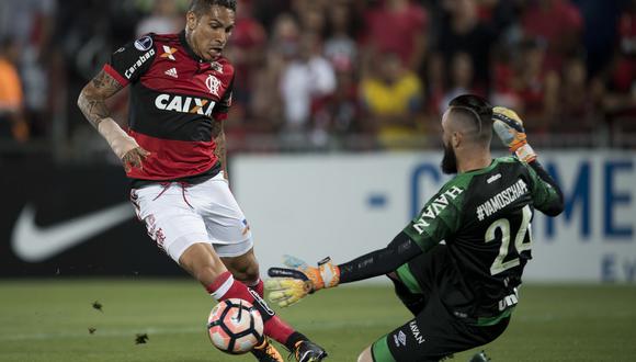 Flamengo y Chapecoense se miden esta tarde (5:15 p.m. EN VIVO ONLINE) por la vuelta de octavos de final de Copa Sudamericana 2017. Paolo Guerrero y Miguel Trauco son titulares. (Foto: AFP)
