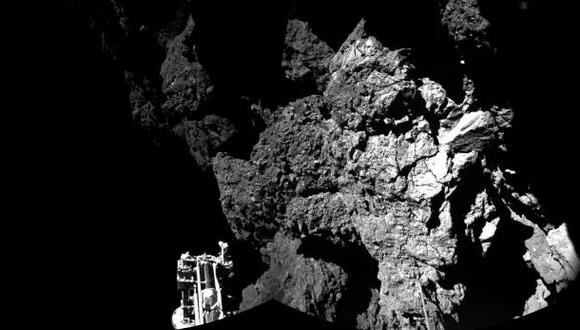 Primera imagen en la historia tomada desde la superficie de un cometa. (Foto: ESA)