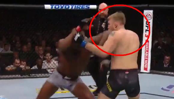 UFC 232: Jon Jones atacó con un poderoso codazo a Alexander Gustafsson en el primer round | UFC. (Foto: Captura de pantalla)