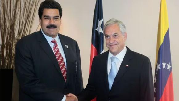 El presidente de Venezuela, Nicolás Maduro junto al expresidente de Chile, Sebastián Piñera. (Foto: Archivo)