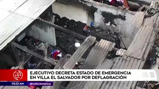 Villa El Salvador: Ejecutivo declaró en emergencia el distrito tras el incendio por fuga de gas