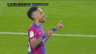 Doblete de Aubameyang con Barcelona: marcó el 3-0 ante Celta de Vigo | VIDEO