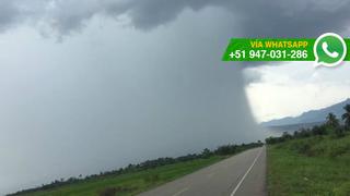 La impresionante vista de la lluvia que cayó en Tarapoto