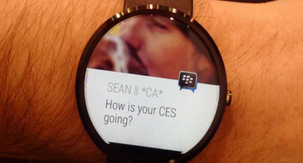 Con esta app podrás acceder a tus mensajes desde el reloj inteligente. (Foto: BlackBerry)