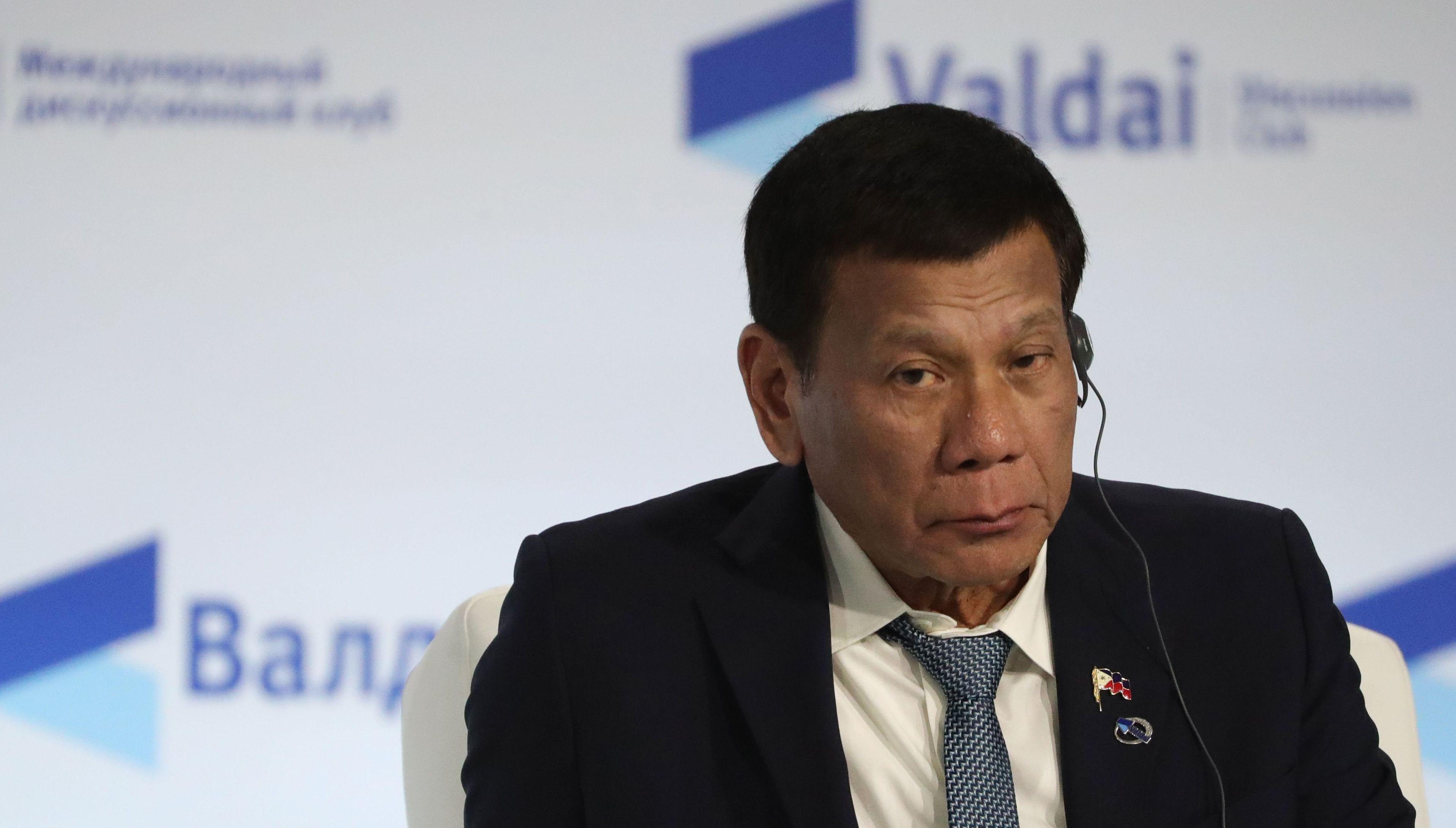 Rodrigo Duterte: Presidente de Filipinas revela que sufre de miastenia, una enfermedad neuromuscular que provoca graves complicaciones. (AFP / Sputnik / Mikhail Klimentyev).