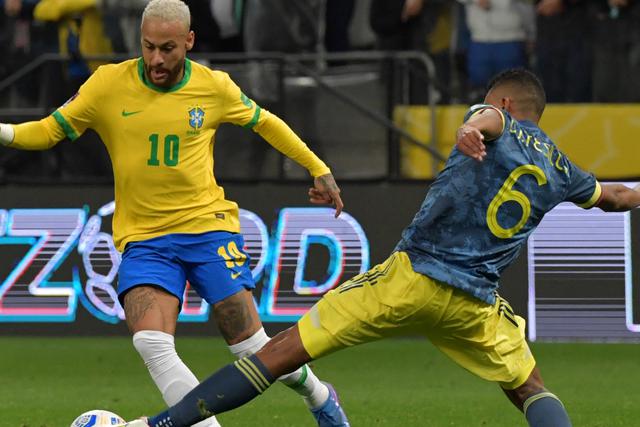 Colombia enfrentó a Brasil por Eliminatorias Qatar | Fuente: AFP