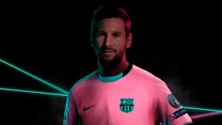 Lionel Messi lució la tercera equipación de Barcelona
