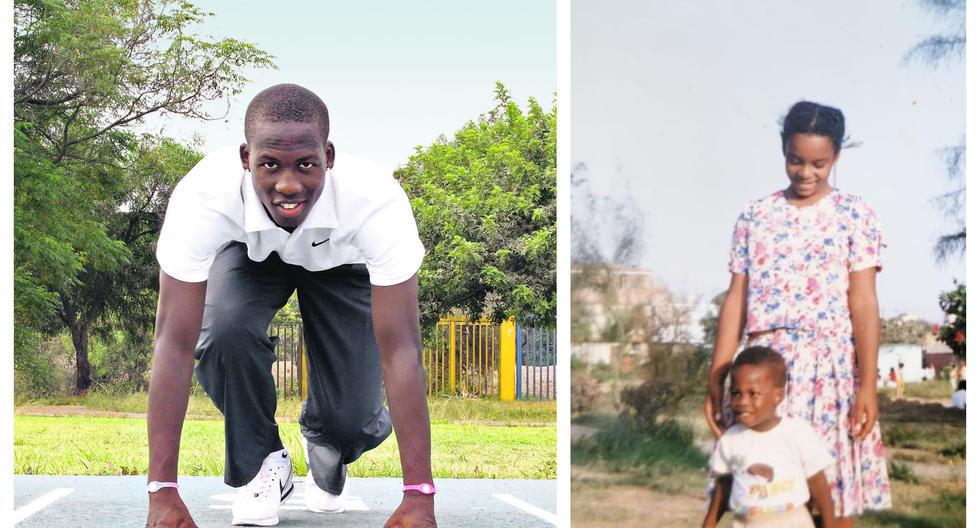 Izquierda: Un año después de su debut, en 2010, Luis Advíncula era llamado ‘Bolt’ por su gran condición atlética. Esta imagen apareció en la portada del suplemento “Deporte total”. Derecha: de niño, junto a su hermana Kristina.