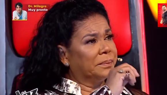 Eva Ayllón lloró en la reciente edición de “La Voz Perú”. (Foto: Captura Latina).