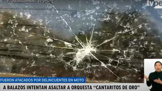 Piura: ladrones en moto disparan contra el bus de orquesta de cumbia para asaltarlo | VIDEO