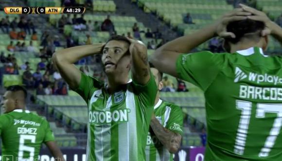 Juan Pablo Ramírez falló una clara ocasión de gol en Copa Libertadores. (Captura: YouTube)